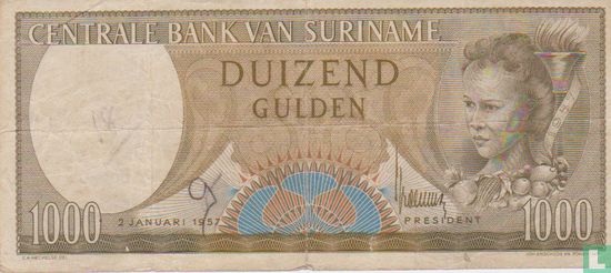 Suriname 1.000 Gulden 1957 - Bild 1
