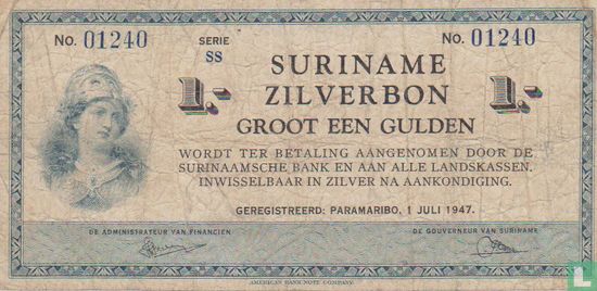 Suriname 1 Gulden 1947 - Afbeelding 1
