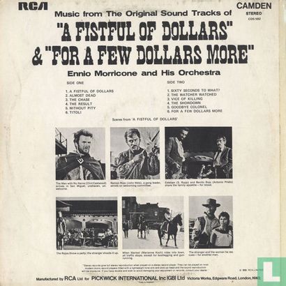 Music from the Original Sound Tracks of "A Fistful of Dollars" & "For a Few Dollars More"  - Afbeelding 2