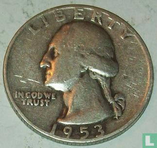 États-Unis ¼ dollar 1953 (D) - Image 1