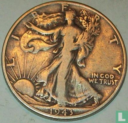 United States ½ dollar 1943 (without letter) - Image 1