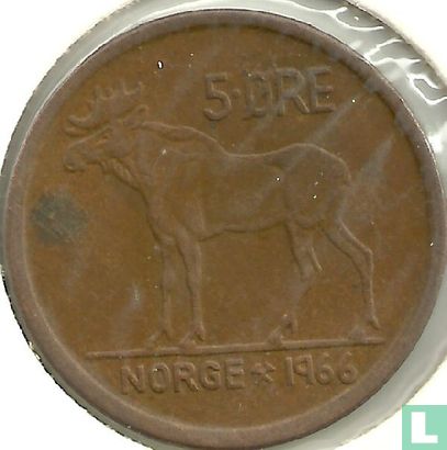 Noorwegen 5 øre 1966 - Afbeelding 1