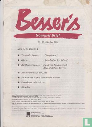 Besser's Gourmet Brief 17 - Bild 1