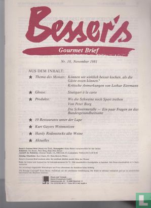 Besser's Gourmet Brief 18 - Afbeelding 1