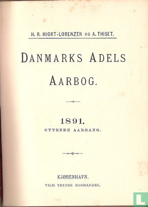 Danmarks Adels Aarbog 1891. 8. Aargang - Image 3