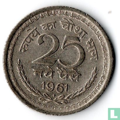 India 25 naye paise 1961 (Bombay) - Image 1