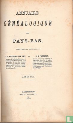 Annuaire généalogique des Pays-Bas. Année 1874 - Bild 1