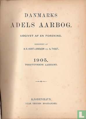Danmarks Adels Aarbog 1905. 22. Aargang - Image 3