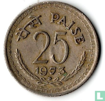 Inde 25 paise 1973 (Hyderabad) - Image 1