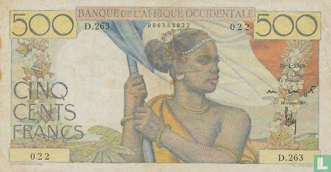 Afrique de l'Ouest français 500 francs - Image 1