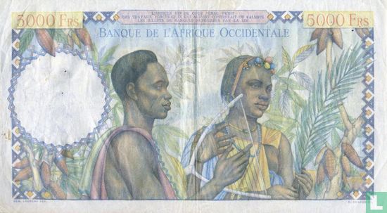 Afrique occidentale française 5000 Francs - Image 2