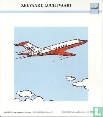 Zeevaart en Luchtvaart: Kuifje vraag- en antwoordkaarten  - Afbeelding 1