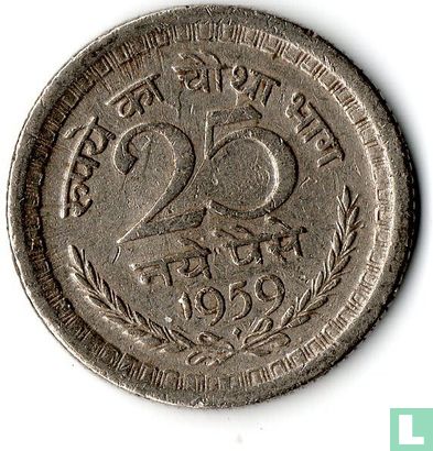 India 25 naye paise 1959 (Bombay) - Afbeelding 1