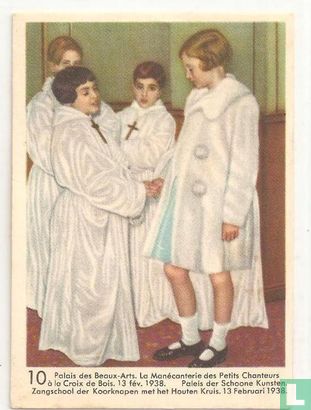 Paleis der Schoone Kunsten. Zangschool der Koorknapen met het Houten Kruis. 13 februari 1938 - Bild 1