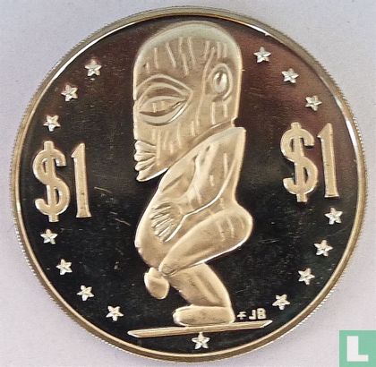 Îles Cook 1 dollar 1976 (BE) - Image 2