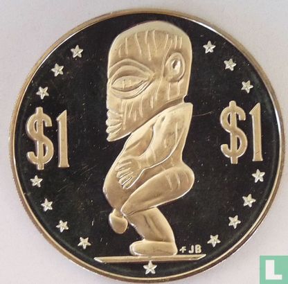 Cook-Inseln 1 Dollar 1978 (PP) "250th anniversary Birth of James Cook" - Bild 2