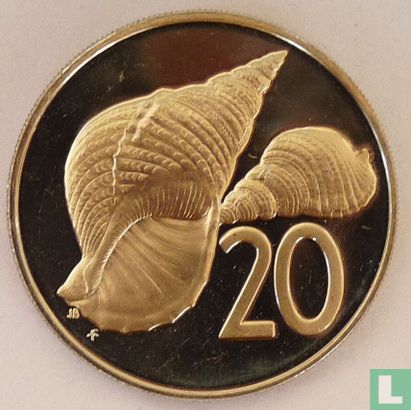 Cookeilanden 20 cents 1976 (PROOF) - Afbeelding 2