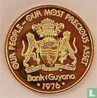 Guyana 5 Cent 1976 (PP) "10th anniversary of Independence - Jaguar - Purpose" - Bild 1