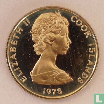 Cookeilanden 5 cents 1978 (PROOF) "250th anniversary Birth of James Cook" - Afbeelding 1