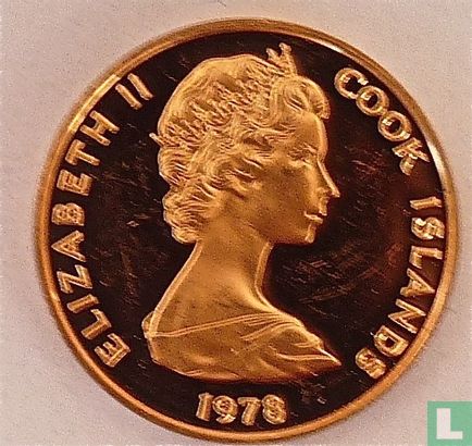 Cook Islands 2 cents 1978 (PROOF) "250th anniversary Birth of James Cook" - Image 1