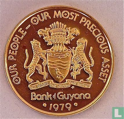 Guyana 5 Cent 1979 (PP) "10th anniversary of Independence - Jaguar - Purpose" - Bild 1