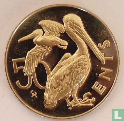 Îles Vierges britanniques 50 cents 1976 (BE) - Image 2