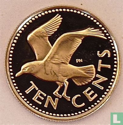 Barbados 10 cents 1976 (PROOF) "10th anniversary of Independence" - Afbeelding 2