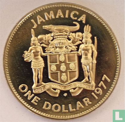 Jamaica 1 dollar 1977 (PROOF) - Image 1