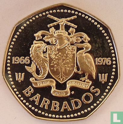 Barbados 1 dollar 1976 (PROOF) "10th anniversary of Independence" - Afbeelding 1