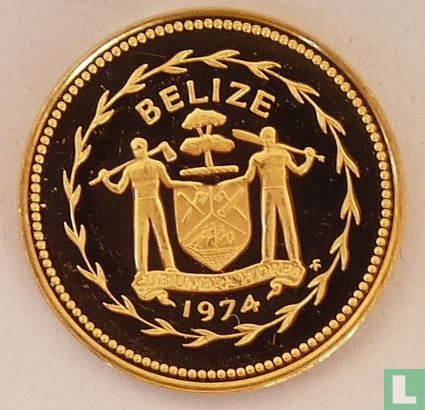 Belize 1 cent 1974 (PROOF - brons) "Swallow-tailed kite" - Afbeelding 1