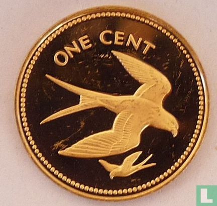 Belize 1 Cent 1974 (PP - Bronze) "Swallow-tailed kite" - Bild 2