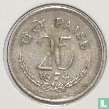 Inde 25 paise 1974 (Hyderabad) - Image 1