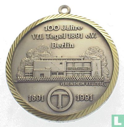 VfL Tegel 1891 (Berlin, Germany); medal of  100th anniversary of the club