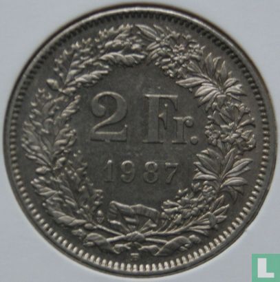 Switzerland 2 francs 1987 - Image 1