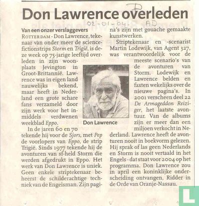 Don Lawrence overleden