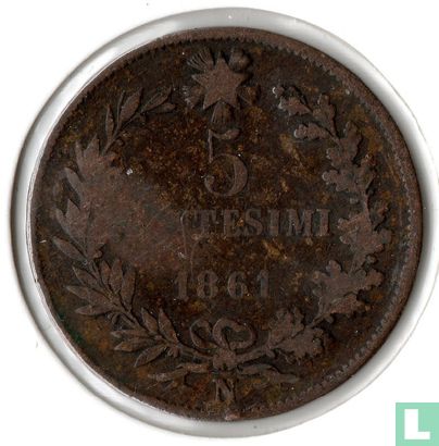 Italy 5 centesimi 1861 (N) - Image 1