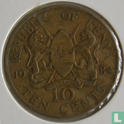 Kenya 10 cents 1984 - Image 1