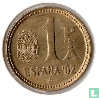 Spain 1 peseta 1980 (1980) "1982 Football World Cup in Spain" - Image 1