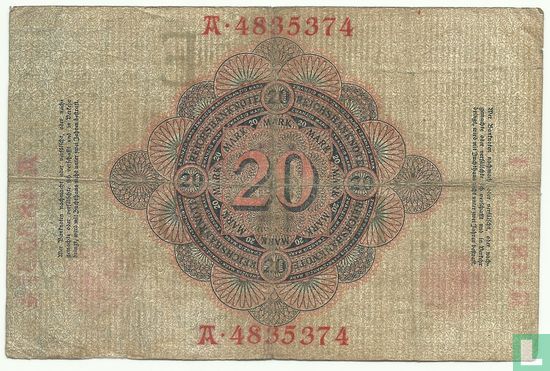 Deutschland 20 Mark 1907 (S.28 - Ros.28) - Bild 2