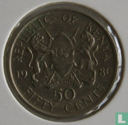 Kenia 50 cents 1980 - Afbeelding 1