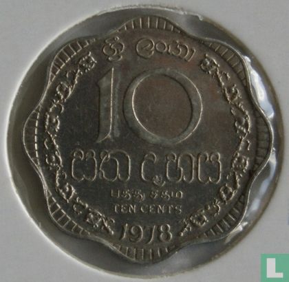 Sri Lanka 10 cents 1978 - Afbeelding 1