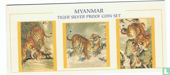 Myanmar coffret 1998 (PROOF) "Tigres" - Image 2