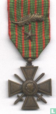 Frankrijk Croix de Guerre met palm en ster 1914 - Image 1