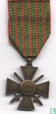 Frankrijk Croix de Guerre met palm en ster 1914 - Image 2