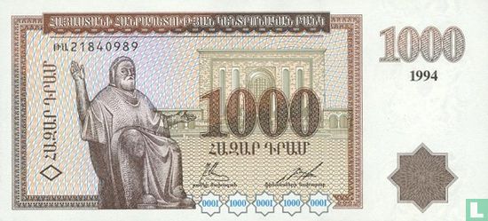 Arménie 1000 Dram 1994