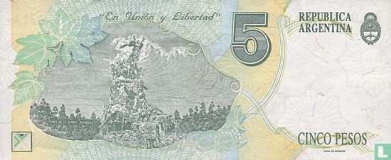 Argentinië 5 Pesos 1992 - Afbeelding 2