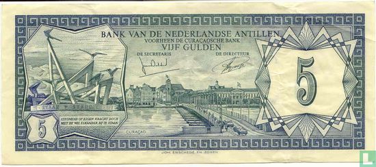 Nederlandse Antillen 5 gulden  - Afbeelding 2