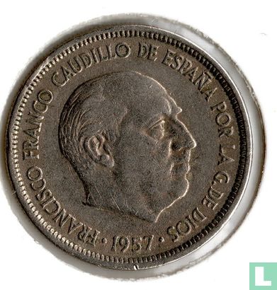 Spanje 5 pesetas 1957 (69) - Afbeelding 2