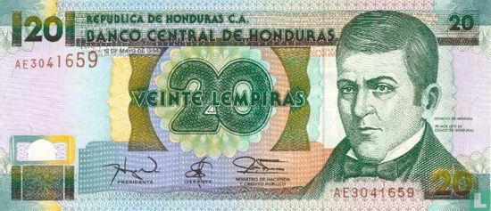 Honduras 20 Lempiras - Afbeelding 1