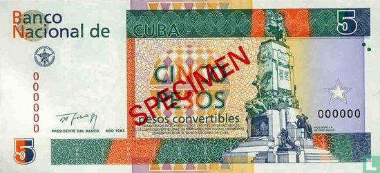 Cuba 5 Pesos convertibles - Image 1